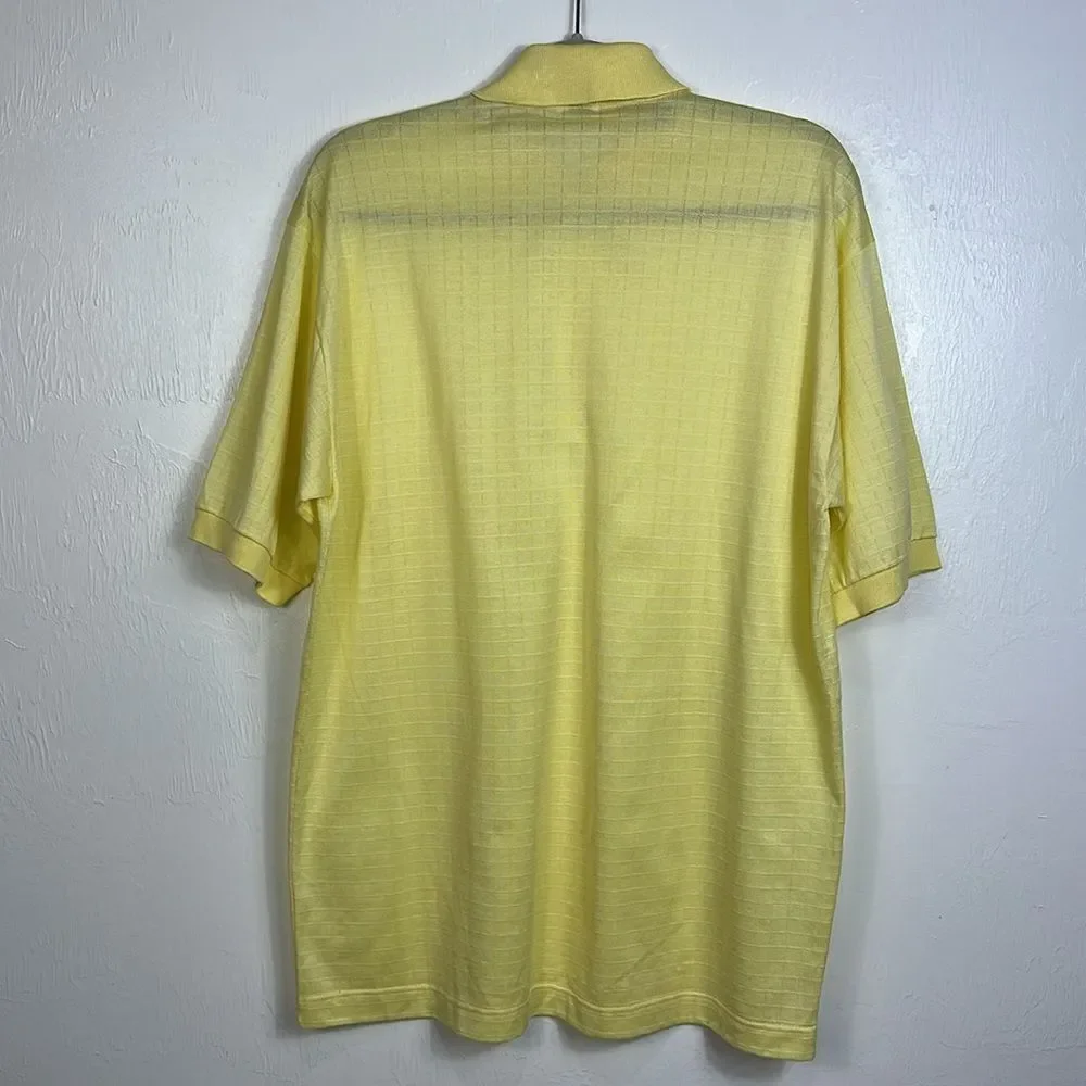Maus & Hoffman Vintage Cotton Light Yellow Short Sleeve Polo Shirt Size M